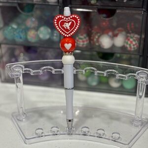 Handcrafted Cupid Valentines Beaded Pen